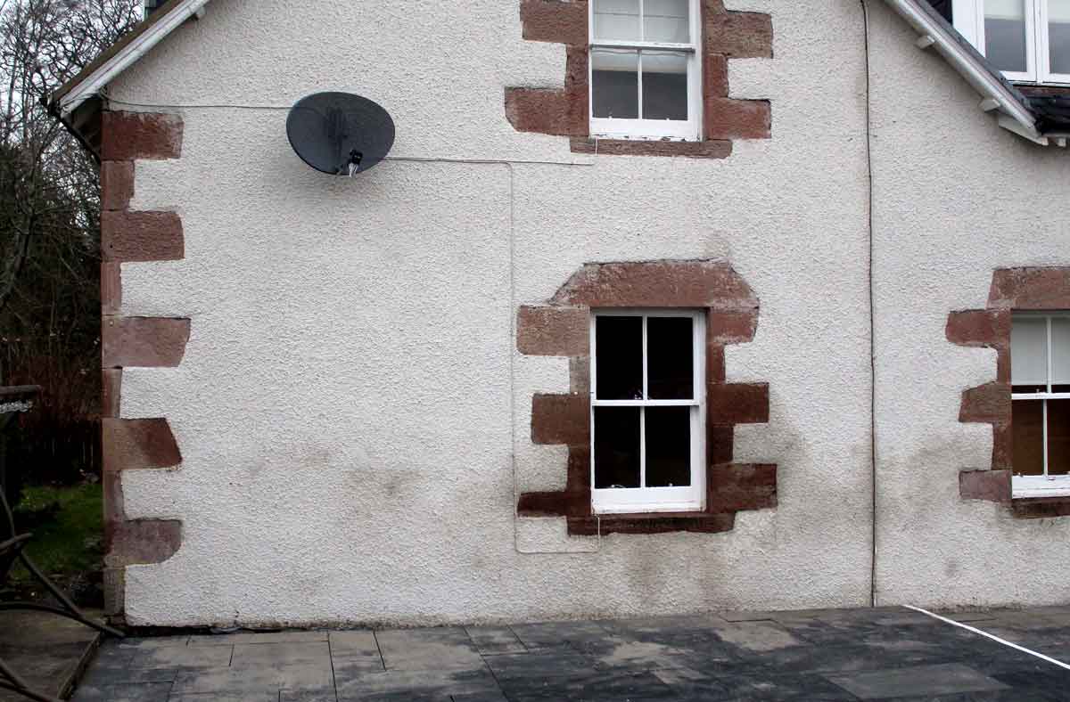 Damp wall investigation revealing defective harlingby MAAC Studio architects